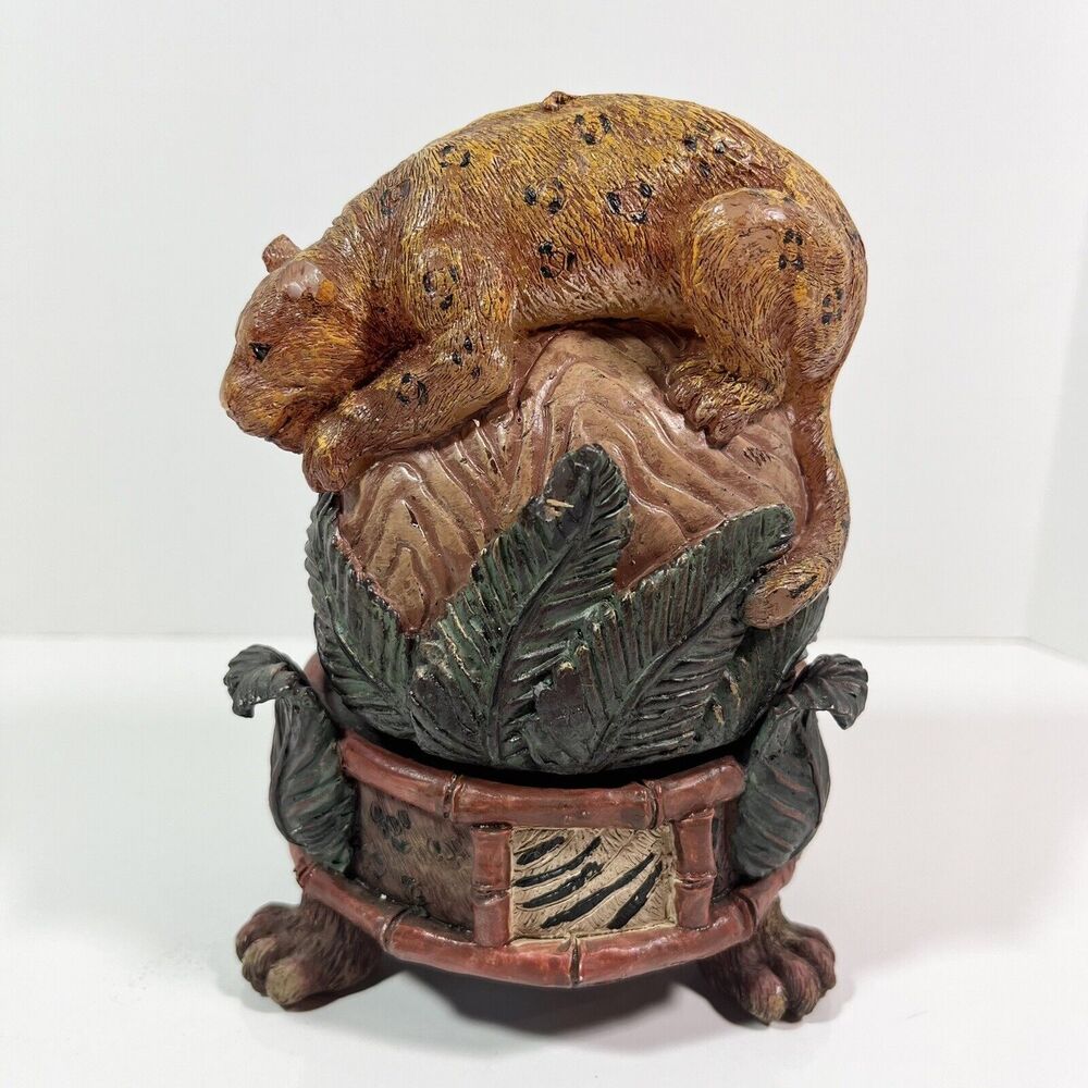 Jungle Decor Leopard Decorative Candle And Holder